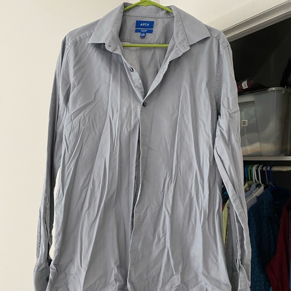 Gray Button Down